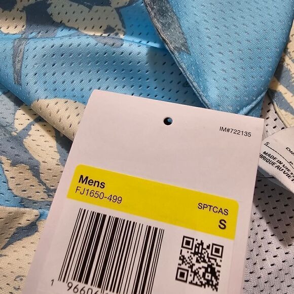 Nike Rose City Mesh Button-Up Shirt Dri-Fit Floral Men's Small S Blue FJ1650-499 - Picture 11 of 13